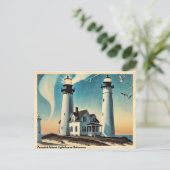 フェンウィックアイランドライトハウスデラウェアヴィンテージトラベル ポストカード (スタンド正面)