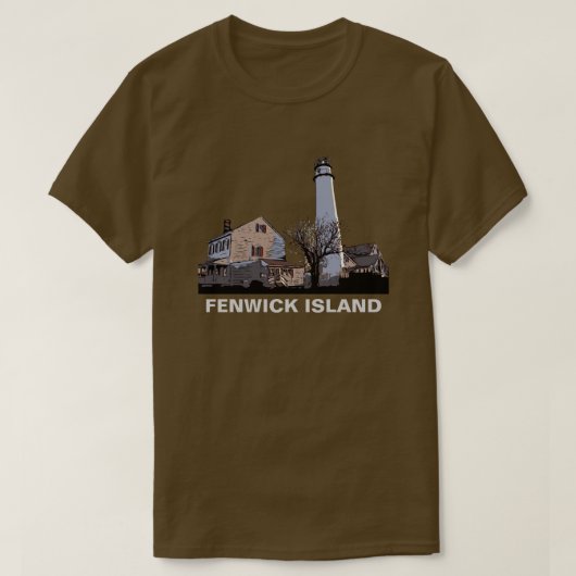 フェンウィック島灯 Tシャツ (デザイン正面)