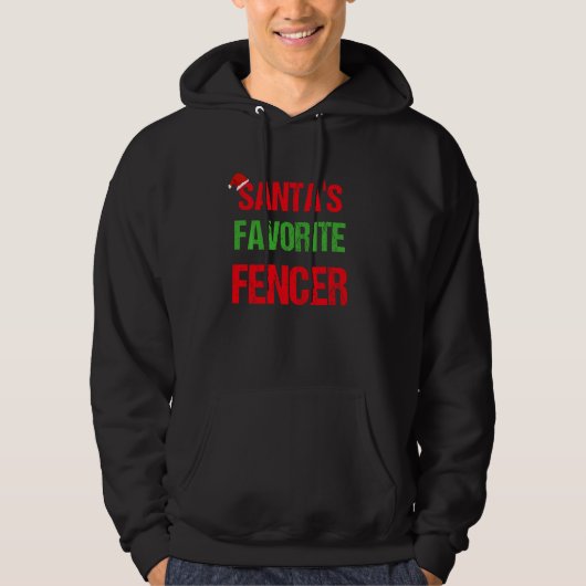 フェンサーパジャマおもしろいクリスマス パーカ (正面)