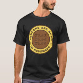 フェンサー生まれは11月の代替デザイン Tシャツ (正面)