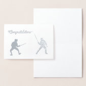 フェンシングおめでとうございます 箔カード (ディスプレー)