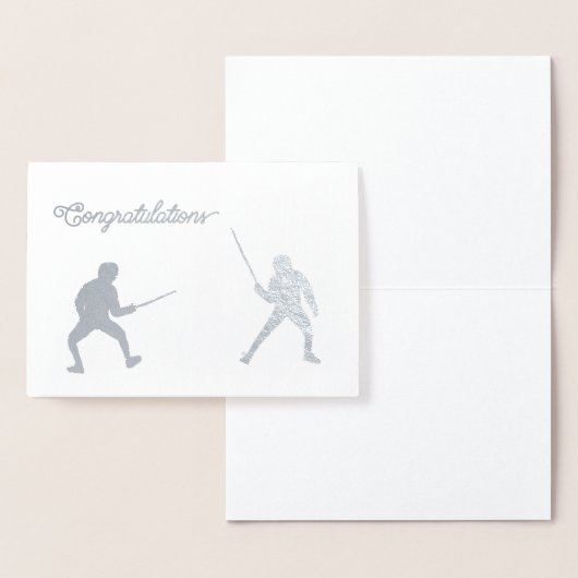 フェンシングおめでとうございます 箔カード (ディスプレー)