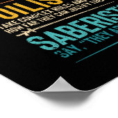 フェンシングおもしろいエペ箔サバーエペ戦士 ポスター (角)