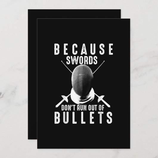 フェンシングおもしろいギフトかわいいフェンサーラブソードファイター シーズンカード (正面/裏面)