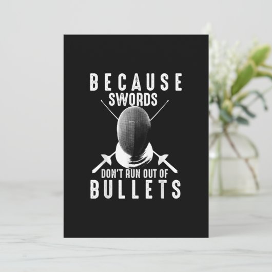 フェンシングおもしろいギフトかわいいフェンサーラブソードファイター シーズンカード (スタンド正面)