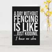 フェンシングおもしろいスポーツギフトアイディア カード (黄色い花)