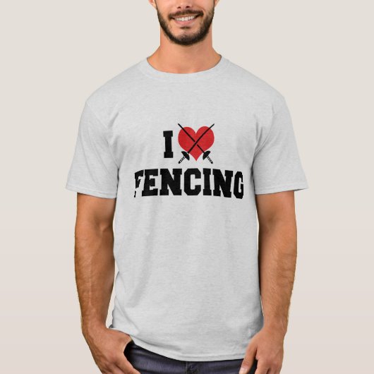 フェンシングが好きな人Tシャツ Tシャツ (正面)