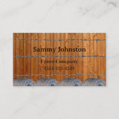 フェンシングにバーブワイヤが付いている 名刺 (正面)