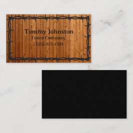 フェンシングにバーブワイヤが付いている 名刺