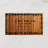 フェンシングにバーブワイヤが付いている 名刺 (正面)