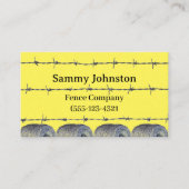 フェンシングにバーブワイヤが付いている 名刺 (正面)