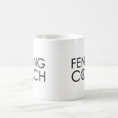 フェンシングのコーチ コーヒーマグカップ (中央)