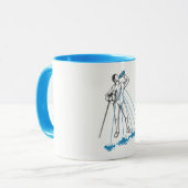 フェンシングのポストのトレーニングのユーモア マグカップ (正面左)