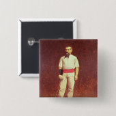 フェンシングの服1889年のリチャード・バートン 缶バッジ (正面&裏面)