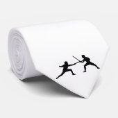 フェンシングのfencerのカップル ネクタイ (ロール)