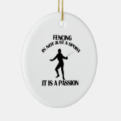 フェンシングはデザインを遊ばします セラミックオーナメント (右)