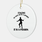 フェンシングはデザインを遊ばします セラミックオーナメント (左)