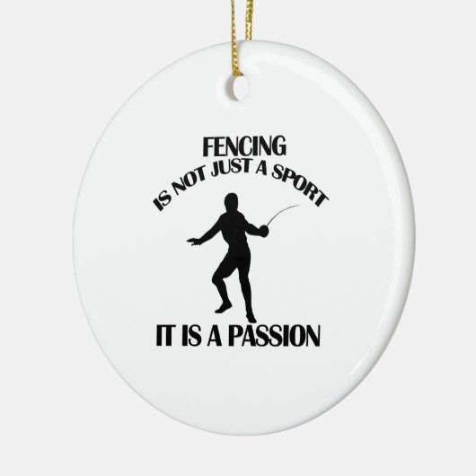 フェンシングはデザインを遊ばします セラミックオーナメント (左)