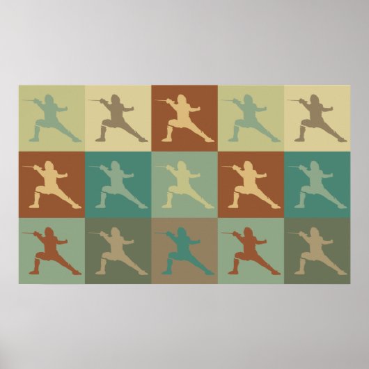 フェンシングアポップ・アートのート ポスター (正面)