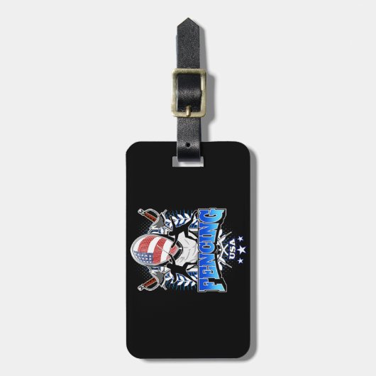 フェンシングギフト|私は常に試合に勝つ ラゲッジタグ (正面縦)