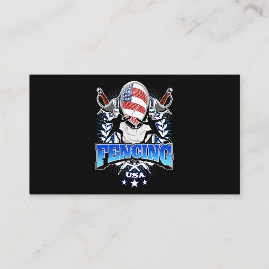 フェンシングギフト|私は常に試合に勝つ 名刺 (正面)