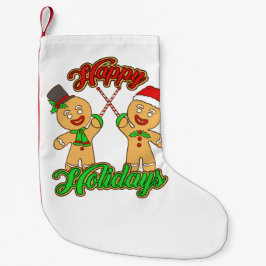 フェンシングクリスマスジンジャーブレッドマンホリデークリスマス スモールクリスマスストッキング