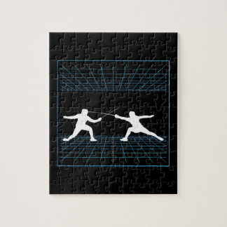 フェンシングゲームゲーマーフェンサースポーツフェンシング ジグソーパズル