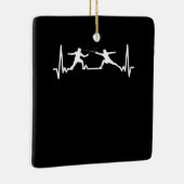 フェンシングゲームゲーマーフェンサースポーツ心図フェンシング セラミックオーナメント (右)