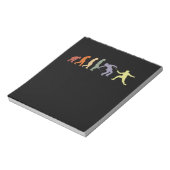 フェンシングゲームゲーマーフェンサースポーツ進化ヴィンテージ ノートパッド (回転)