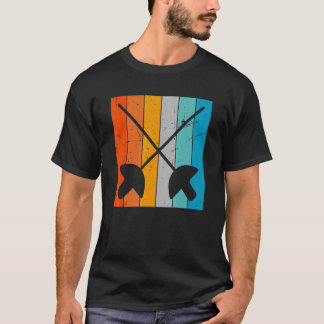 フェンシングサベルレトロヴィンテージ Tシャツ