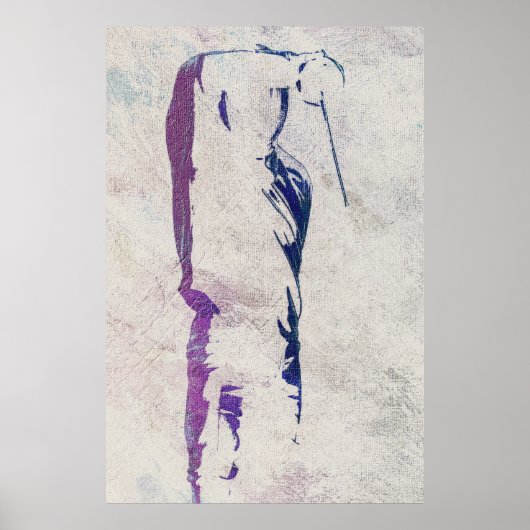 フェンシングシルエット ポスター (正面)