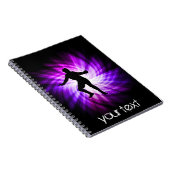 フェンシングシルエット；紫 ノートブック (右側)