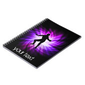 フェンシングシルエット；紫 ノートブック (左側)