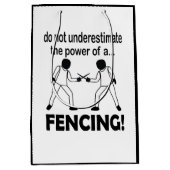 フェンシングスポーツゲームフェンシング ミディアムペーパーバッグ (正面)