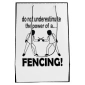 フェンシングスポーツゲームフェンシング ミディアムペーパーバッグ (裏面)