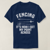 フェンシングスポーツフェンスのフォイルEpee Sabre剣撃機 Tシャツ (デザイン正面)