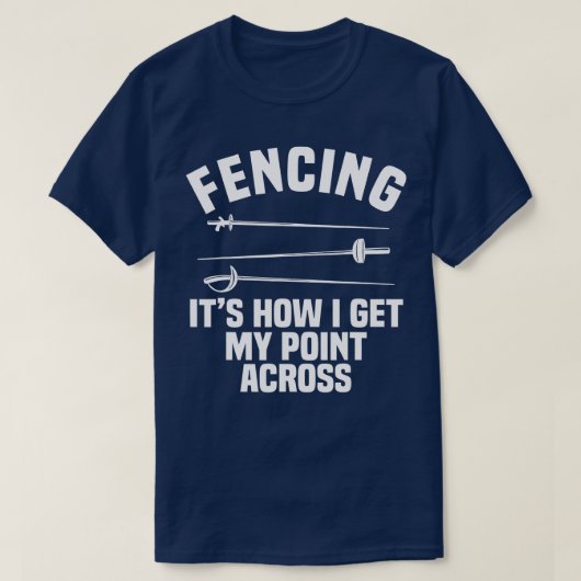 フェンシングスポーツフェンスのフォイルEpee Sabre剣撃機 Tシャツ (デザイン正面)