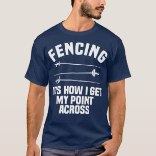 フェンシングスポーツフェンスのフォイルEpee Sabre剣撃機 Tシャツ