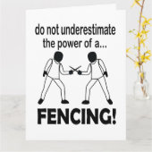 フェンシングスポーツ誕生日フェンシング カード (黄色い花)