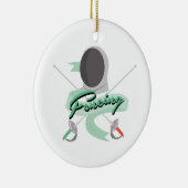 フェンシングスポーツ セラミックオーナメント (右)