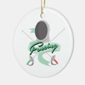 フェンシングスポーツ セラミックオーナメント (左)