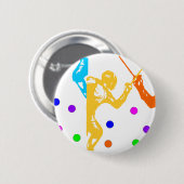 フェンシングスポーツ 缶バッジ (正面&裏面)