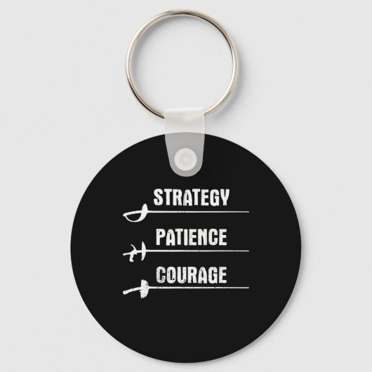 フェンシングデザイン戦略忍耐Courage Fencer キーホルダー (正面)