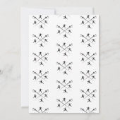 フェンシングトーナメントバースデーパーティーホイルエペサーブル 招待状 (裏面)