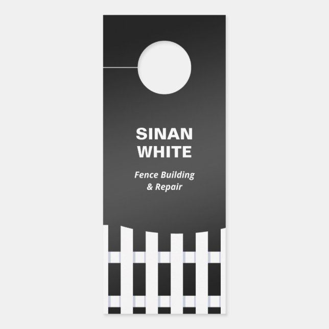 フェンシングドアハンガー ドアノブサイン (正面)