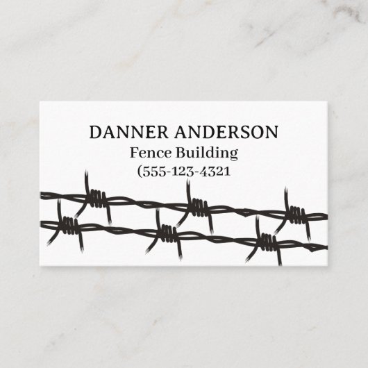 フェンシングバーブワイヤデザインフェンス会社 名刺 (正面)