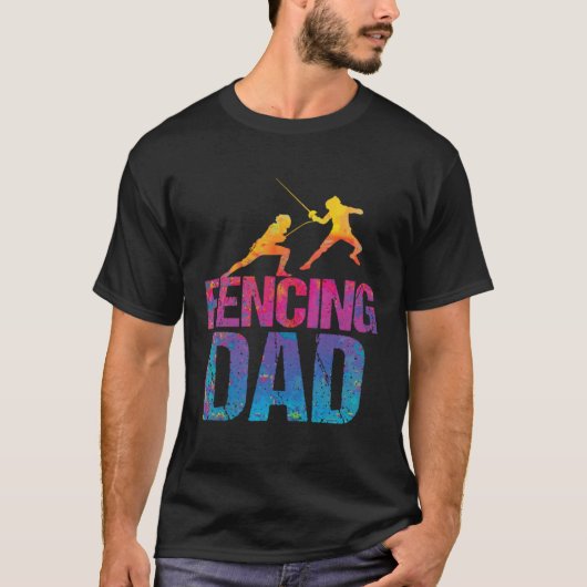 フェンシングパパ剣撃剣器2 Tシャツ (正面)