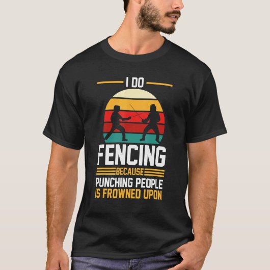 フェンシングファイト武術アート Tシャツ (正面)