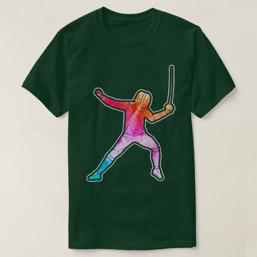 フェンシングフェンサーフォイルエペサベル Tシャツ (デザイン正面)