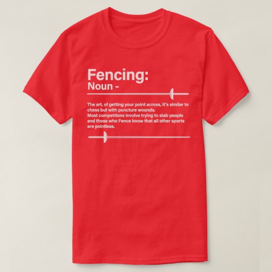 フェンシングフェンシング名詞 Tシャツ (デザイン正面)